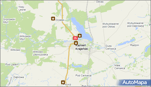 mapa Kamień Krajeński, Kamień Krajeński na mapie Targeo