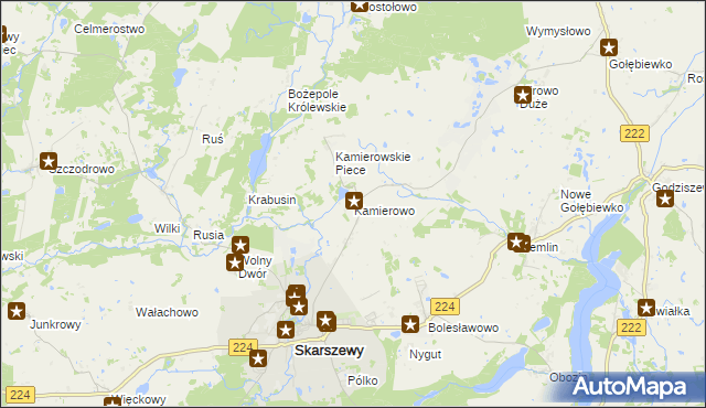 mapa Kamierowo, Kamierowo na mapie Targeo