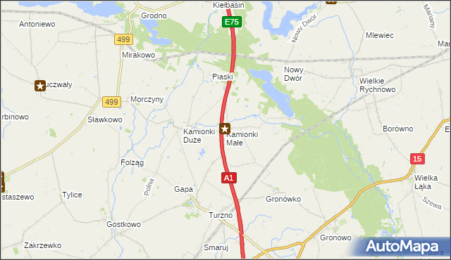 mapa Kamionki Małe, Kamionki Małe na mapie Targeo