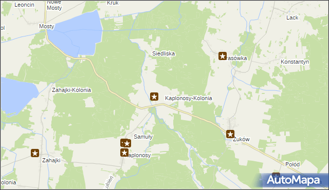 mapa Kaplonosy-Kolonia, Kaplonosy-Kolonia na mapie Targeo