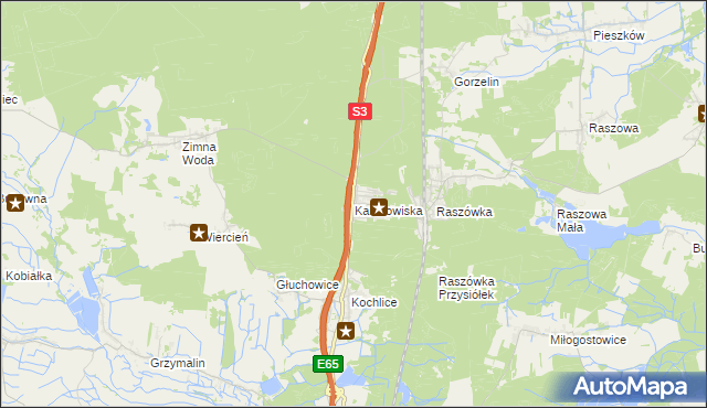 mapa Karczowiska, Karczowiska na mapie Targeo