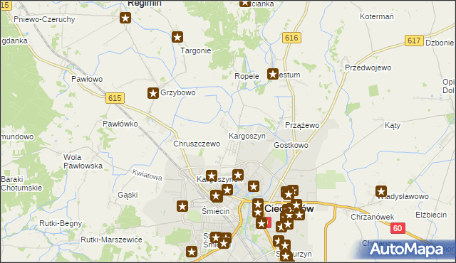 mapa Kargoszyn, Kargoszyn na mapie Targeo