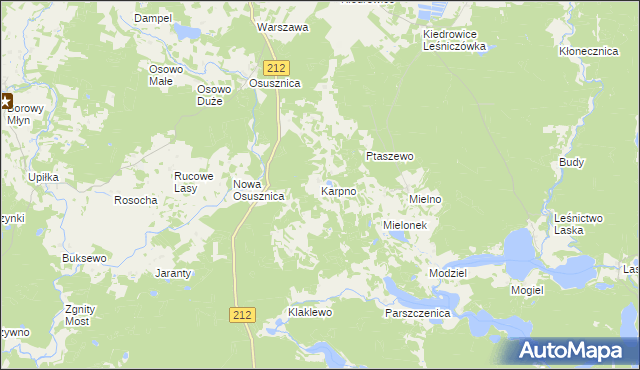 mapa Karpno gmina Lipnica, Karpno gmina Lipnica na mapie Targeo