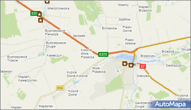 mapa Kębłów gmina Piaski, Kębłów gmina Piaski na mapie Targeo