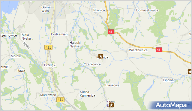 mapa Kępnica, Kępnica na mapie Targeo