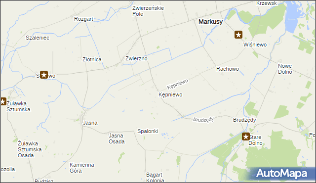 mapa Kępniewo, Kępniewo na mapie Targeo