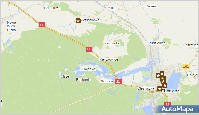 mapa Kierzkowice, Kierzkowice na mapie Targeo