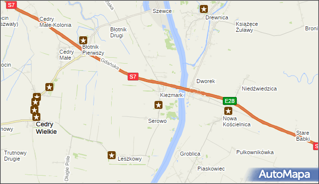 mapa Kiezmark, Kiezmark na mapie Targeo