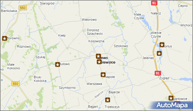 mapa Kijewo Królewskie, Kijewo Królewskie na mapie Targeo