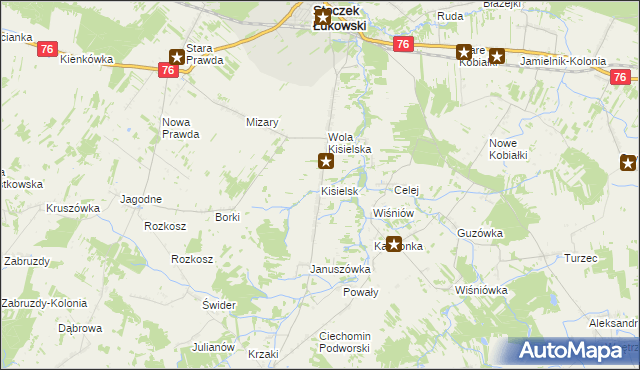 mapa Kisielsk, Kisielsk na mapie Targeo