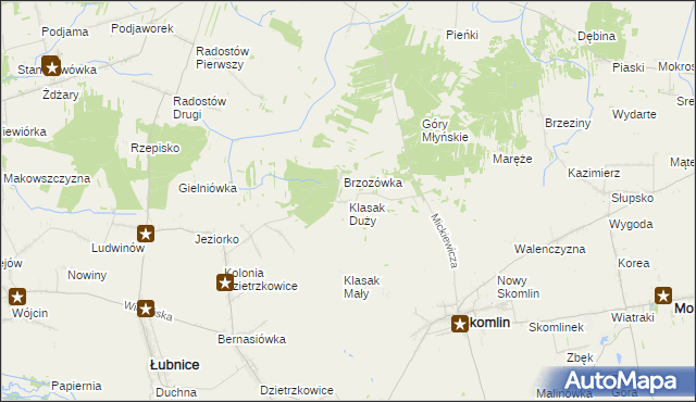 mapa Klasak Duży, Klasak Duży na mapie Targeo