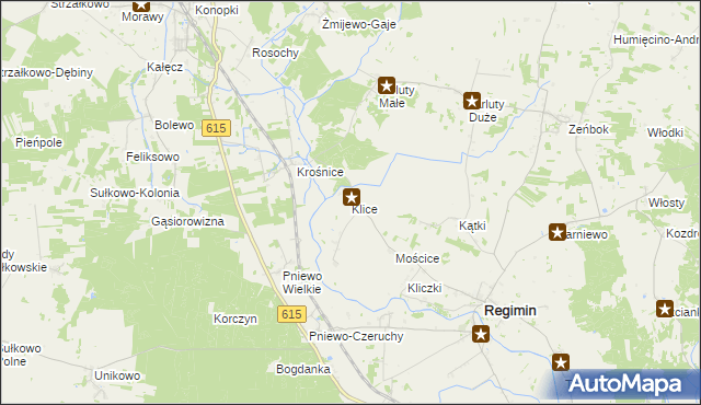 mapa Klice, Klice na mapie Targeo