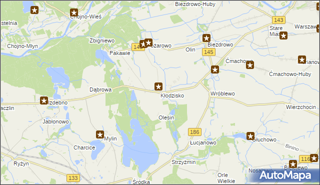 mapa Kłodzisko, Kłodzisko na mapie Targeo