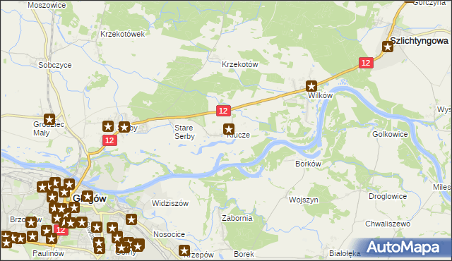 mapa Klucze gmina Głogów, Klucze gmina Głogów na mapie Targeo