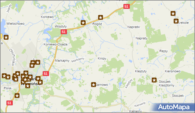 mapa Knipy, Knipy na mapie Targeo