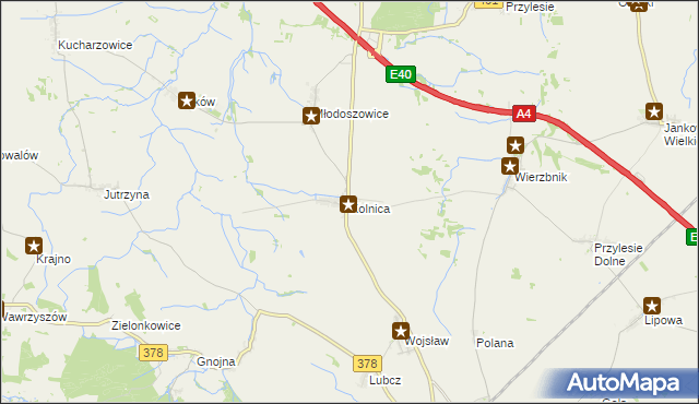 mapa Kolnica gmina Grodków, Kolnica gmina Grodków na mapie Targeo