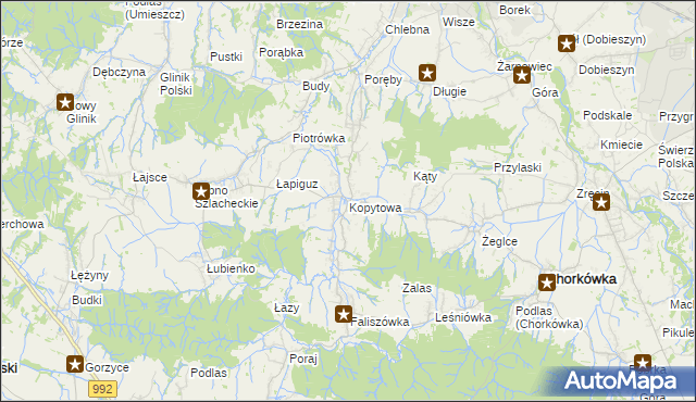 mapa Kopytowa, Kopytowa na mapie Targeo