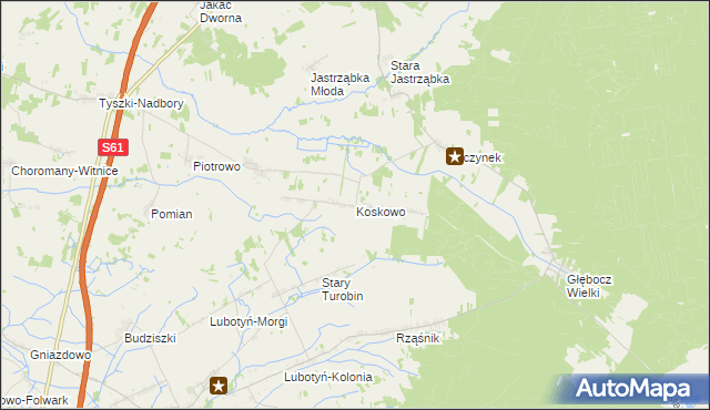 mapa Koskowo, Koskowo na mapie Targeo