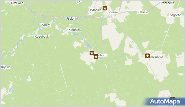 mapa Kosobudz, Kosobudz na mapie Targeo