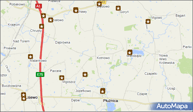mapa Kotnowo, Kotnowo na mapie Targeo