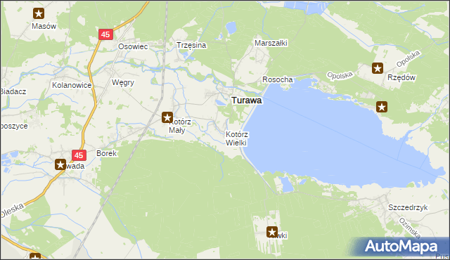 mapa Kotórz Wielki, Kotórz Wielki na mapie Targeo