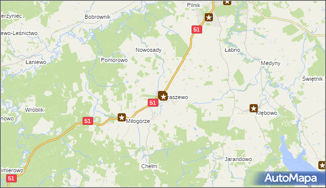 mapa Kraszewo gmina Lidzbark Warmiński, Kraszewo gmina Lidzbark Warmiński na mapie Targeo