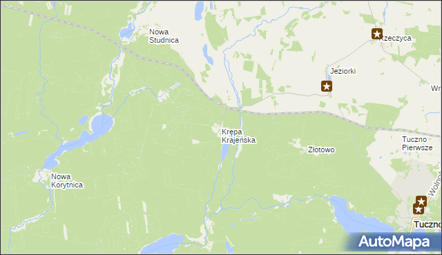 mapa Krępa Krajeńska, Krępa Krajeńska na mapie Targeo