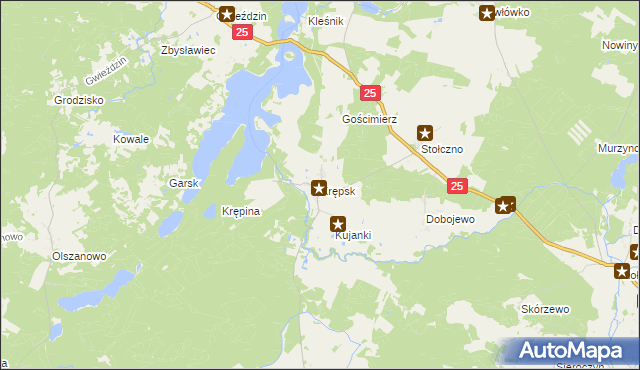 mapa Krępsk, Krępsk na mapie Targeo