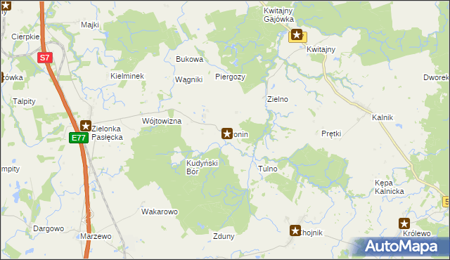 mapa Kronin, Kronin na mapie Targeo