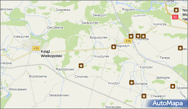 mapa Kruczynek, Kruczynek na mapie Targeo