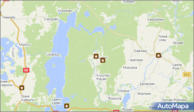 mapa Krutyń, Krutyń na mapie Targeo