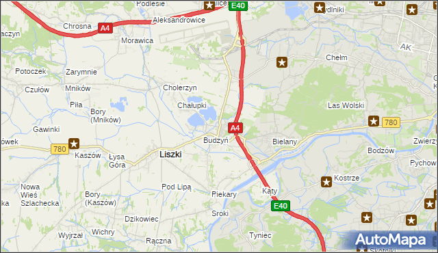 mapa Kryspinów, Kryspinów na mapie Targeo