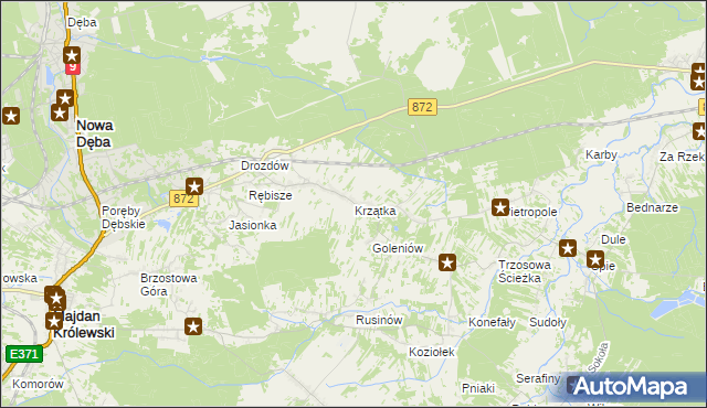 mapa Krzątka, Krzątka na mapie Targeo