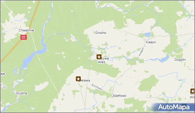 mapa Krzywa Wieś, Krzywa Wieś na mapie Targeo