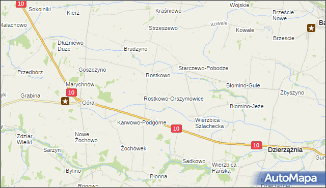 mapa Krzywanice-Trojany, Krzywanice-Trojany na mapie Targeo