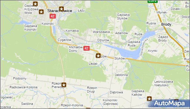 mapa Kuczów, Kuczów na mapie Targeo