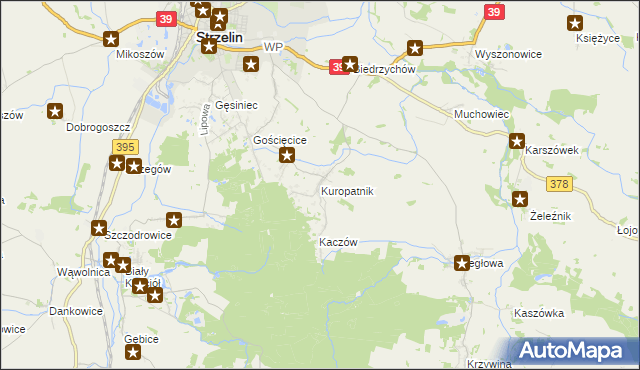 mapa Kuropatnik, Kuropatnik na mapie Targeo