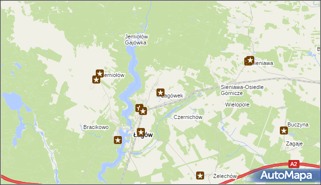 mapa Łagówek, Łagówek na mapie Targeo