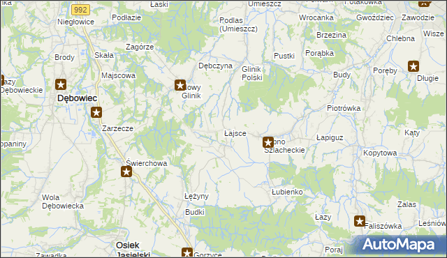 mapa Łajsce, Łajsce na mapie Targeo