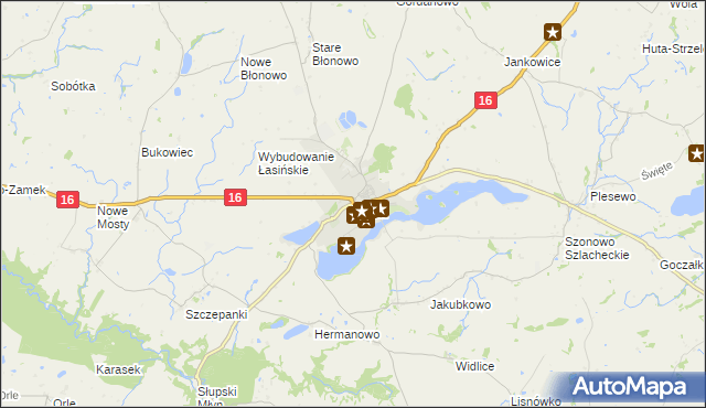 mapa Łasin, Łasin na mapie Targeo