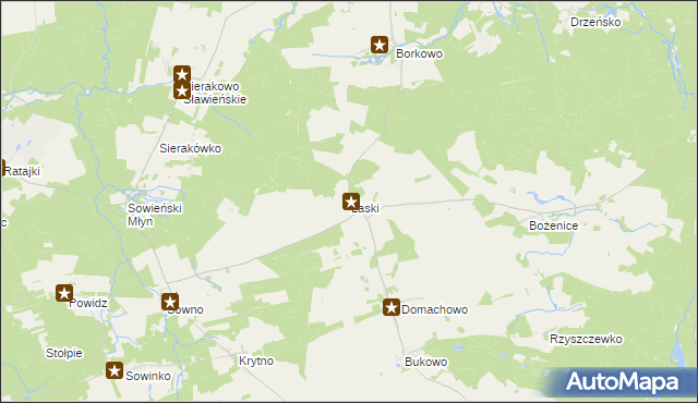 mapa Laski gmina Malechowo, Laski gmina Malechowo na mapie Targeo