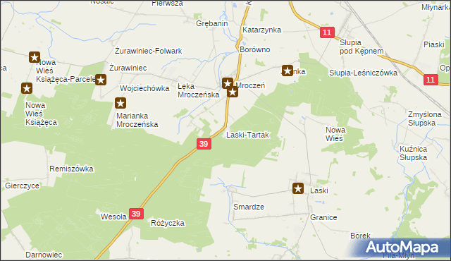 mapa Laski-Tartak, Laski-Tartak na mapie Targeo