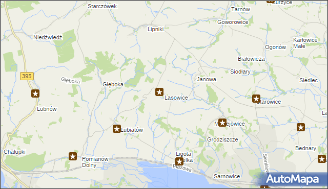 mapa Lasowice gmina Otmuchów, Lasowice gmina Otmuchów na mapie Targeo