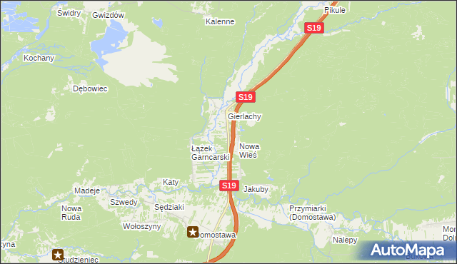 mapa Łążek Ordynacki, Łążek Ordynacki na mapie Targeo