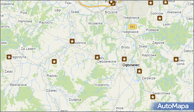 mapa Łazy Dębowieckie, Łazy Dębowieckie na mapie Targeo