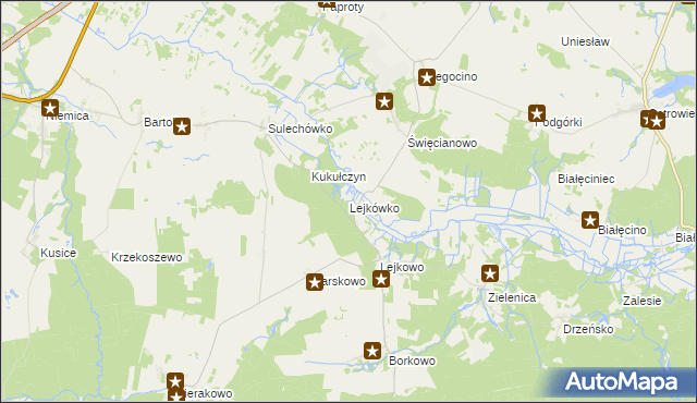 mapa Lejkówko, Lejkówko na mapie Targeo
