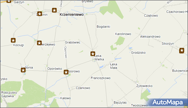 mapa Łęka Wielka, Łęka Wielka na mapie Targeo