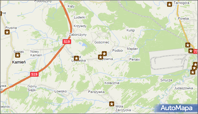 mapa Łętownia gmina Nowa Sarzyna, Łętownia gmina Nowa Sarzyna na mapie Targeo