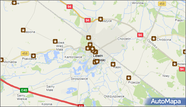 mapa Lewin Brzeski, Lewin Brzeski na mapie Targeo