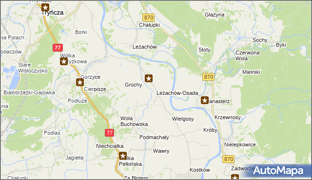 mapa Leżachów-Osada, Leżachów-Osada na mapie Targeo